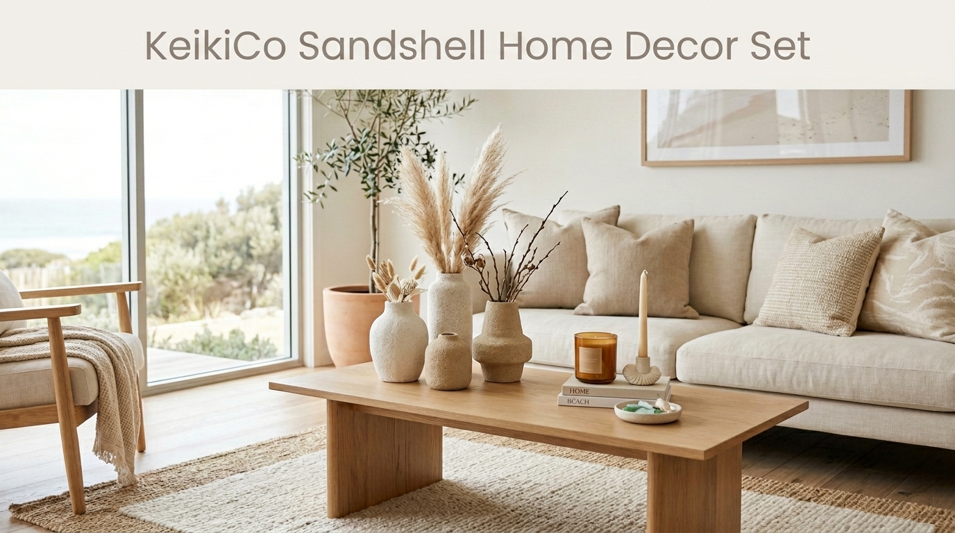 KeikiCo Sandshell Home Decor Set
